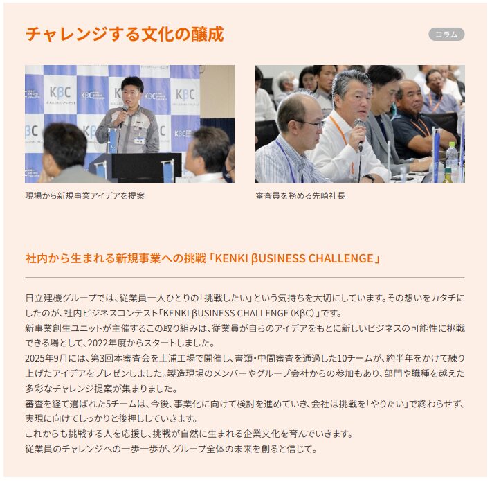 日立建機の社内ビジネスコンテスト